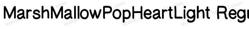 MarshMallowPopHeartLight Regular字体转换